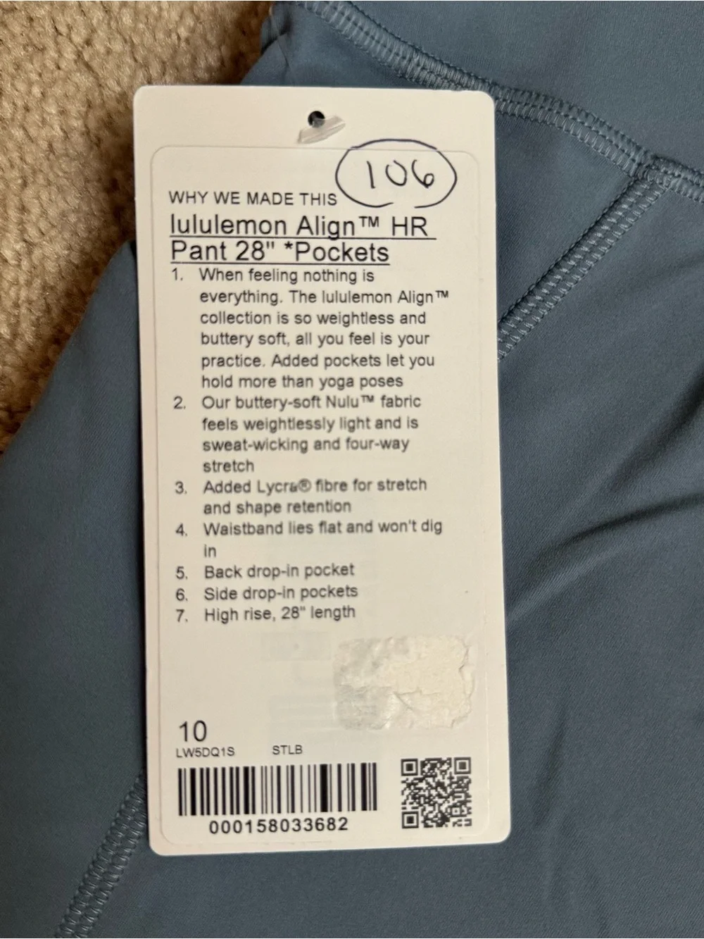 🩶 *lululemon Align™ High-Rise Pant 28” Pockets 🩶 Size 10